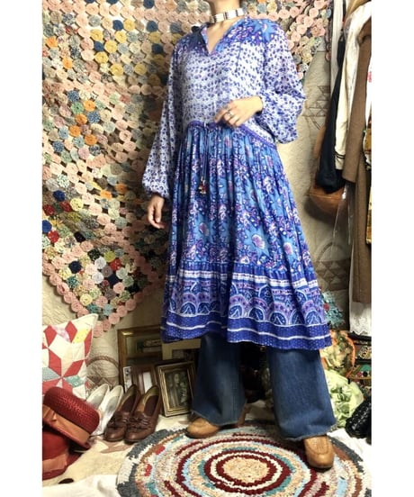 vintage indian cotton dress ①