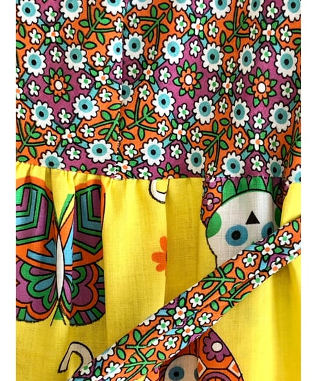 60's funny print summer dress