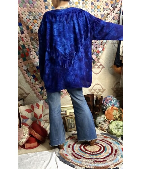 fringe tie-dye rayon tops