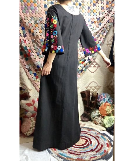 60-70's hand embroidered mexican dress