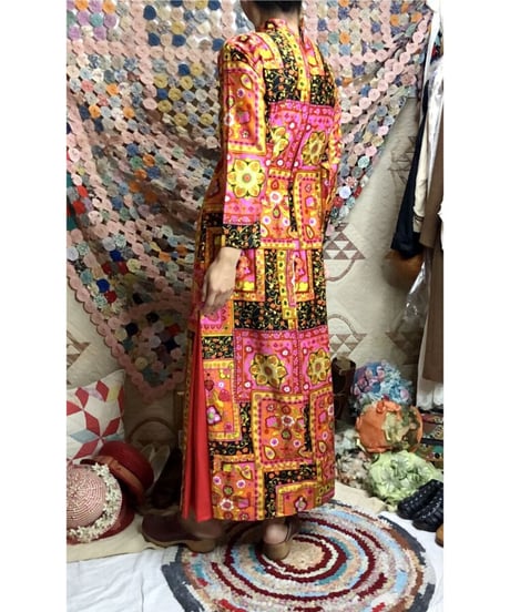 60's psychedelic flower dress