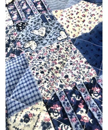 patchwork print quilting coat