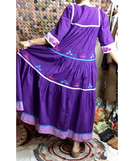 patchwork tiered dress