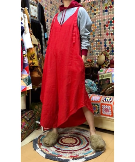 linen salopette pants