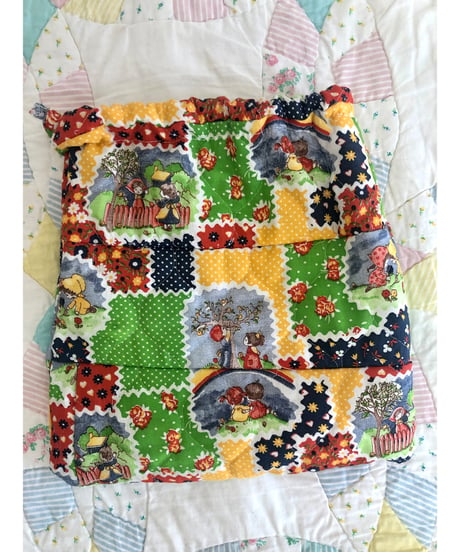patchwork print quilting robe & bag set