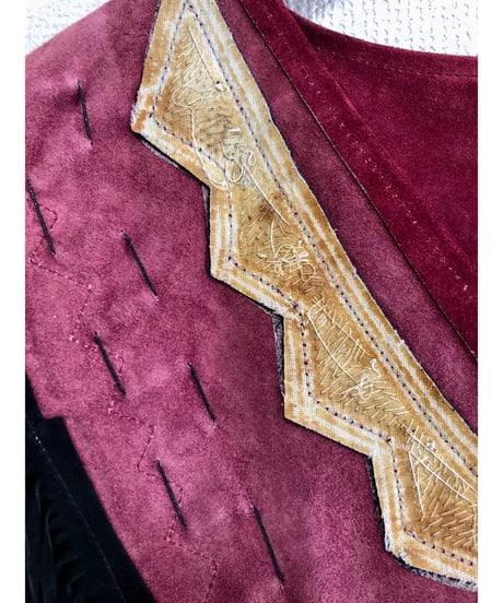 suede fringe shawl