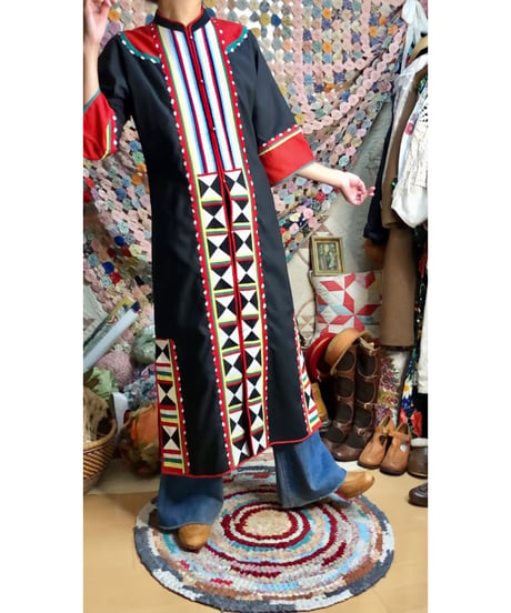 patchwork ethnic dress