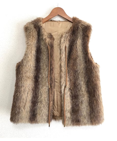 60's faux fur vest