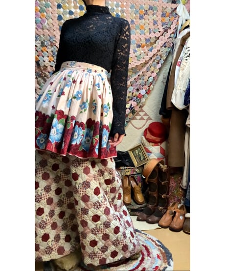 50s flower print apron