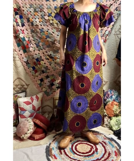 batik print dress