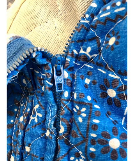 70s bandana print quilting salopette