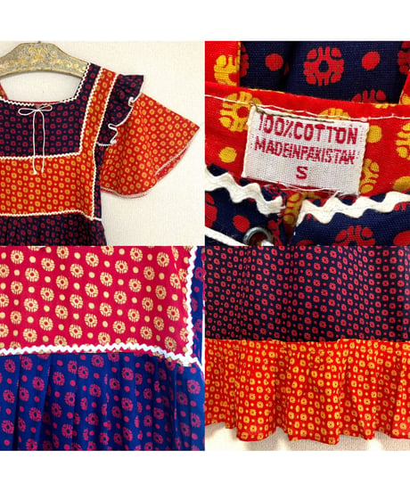 vintage pakistan cotton one-piece②
