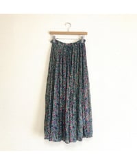 indian cotton skirt green flower