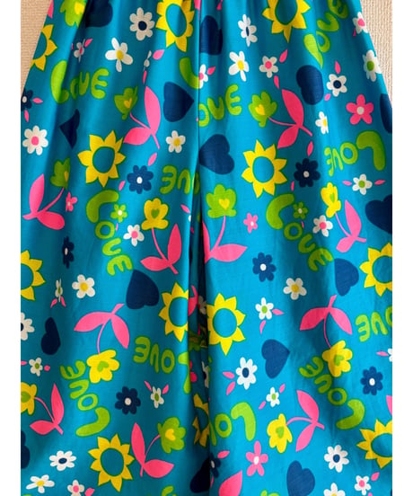 love and flower super wide leg pants（60-70s fabric）