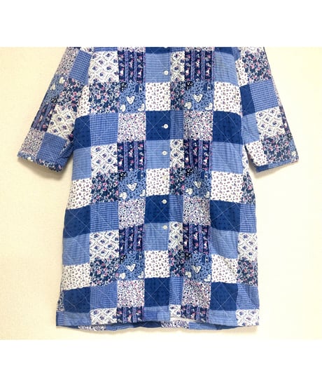 patchwork print quilting coat