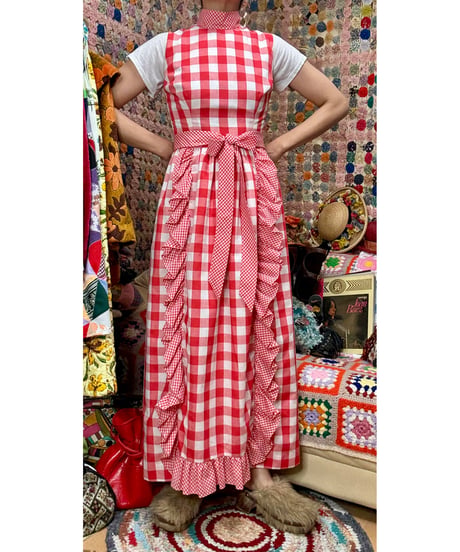 70s gingham dress