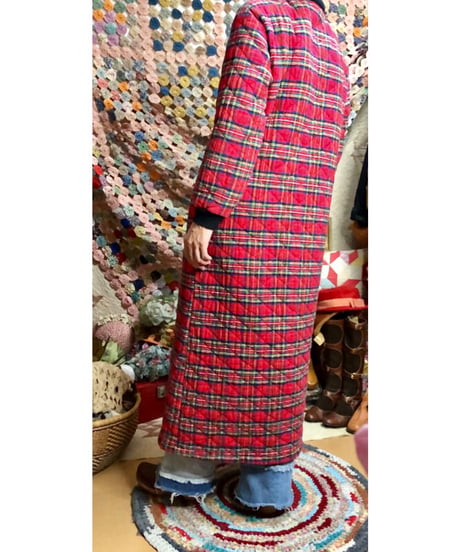 plaid quilting robe
