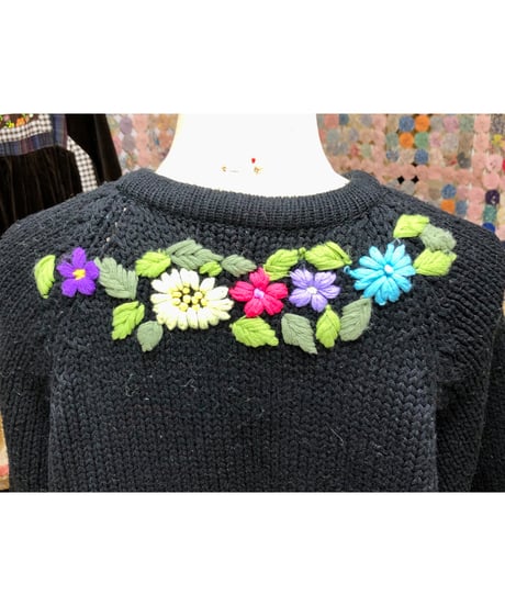 60s embroidered cardigan