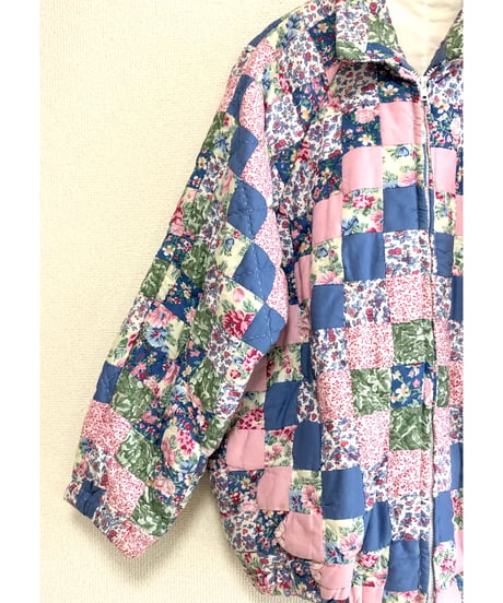 80s patchwork quilt jacket
