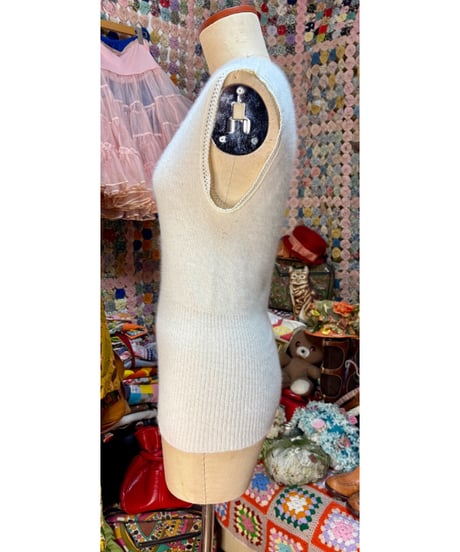 70-80s angora inner vest