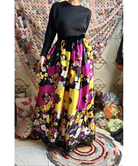 60s psychedelic flower dress