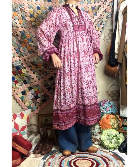 vintage indian cotton dress ②