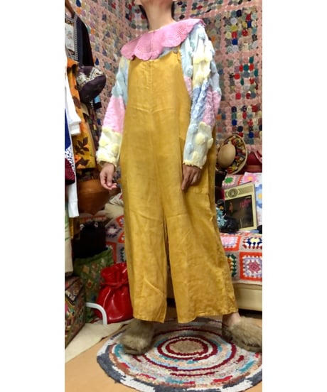 made in italy linen salopette pants