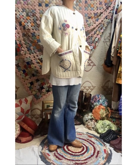 quilting lace patch jacket