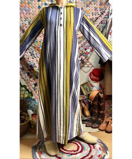 70s hoodie stripe dress
