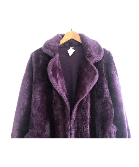70s fleece eco fur robe