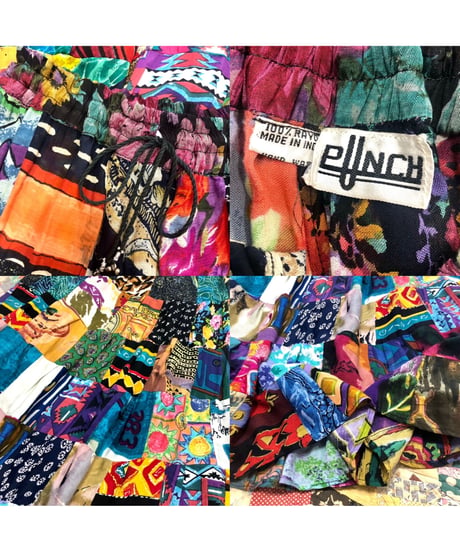 indian  rayon patchwork skirt