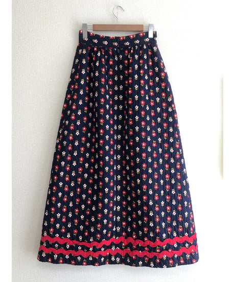 70s quilted flower skirt