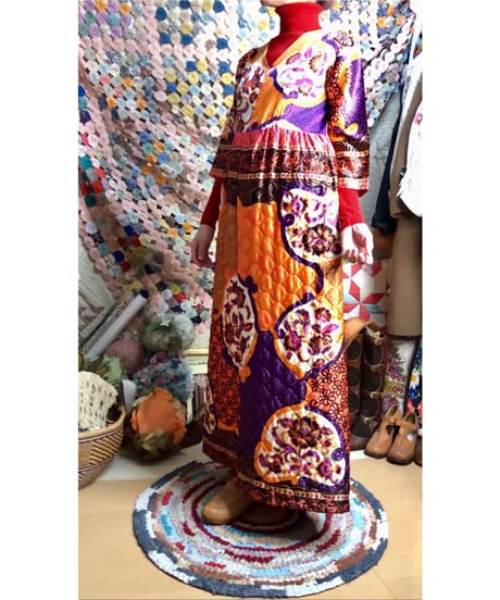 60s quilted  dress