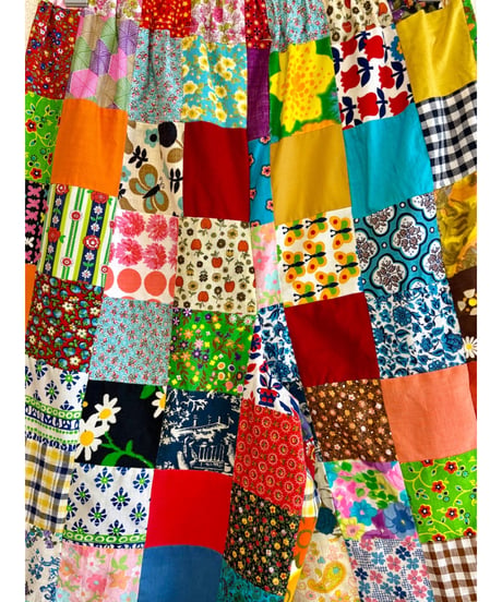 patchwork super wide leg pants