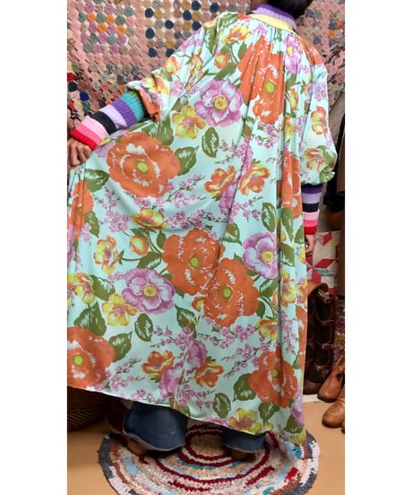 60-70s flower dress