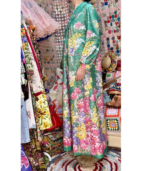 70s flower easy dress