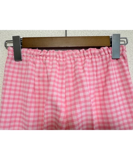 70s gingham polyester 2pc（jacket & pants）