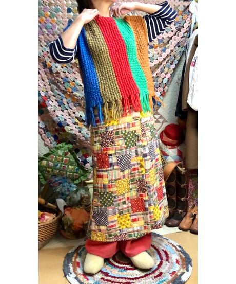 60s colorful knit vest