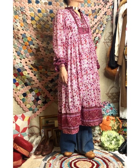 vintage indian cotton dress ②
