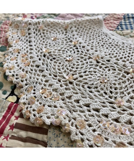 cotton crochet collar