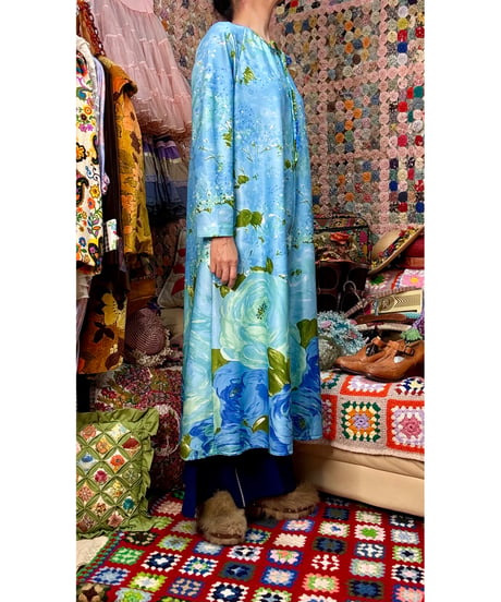 70s flower print dress