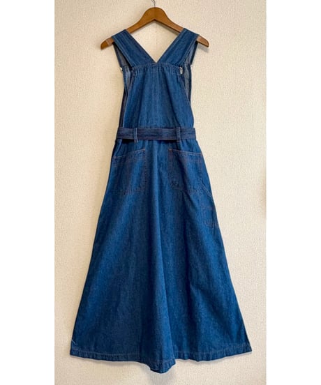 light denim salopette skirt