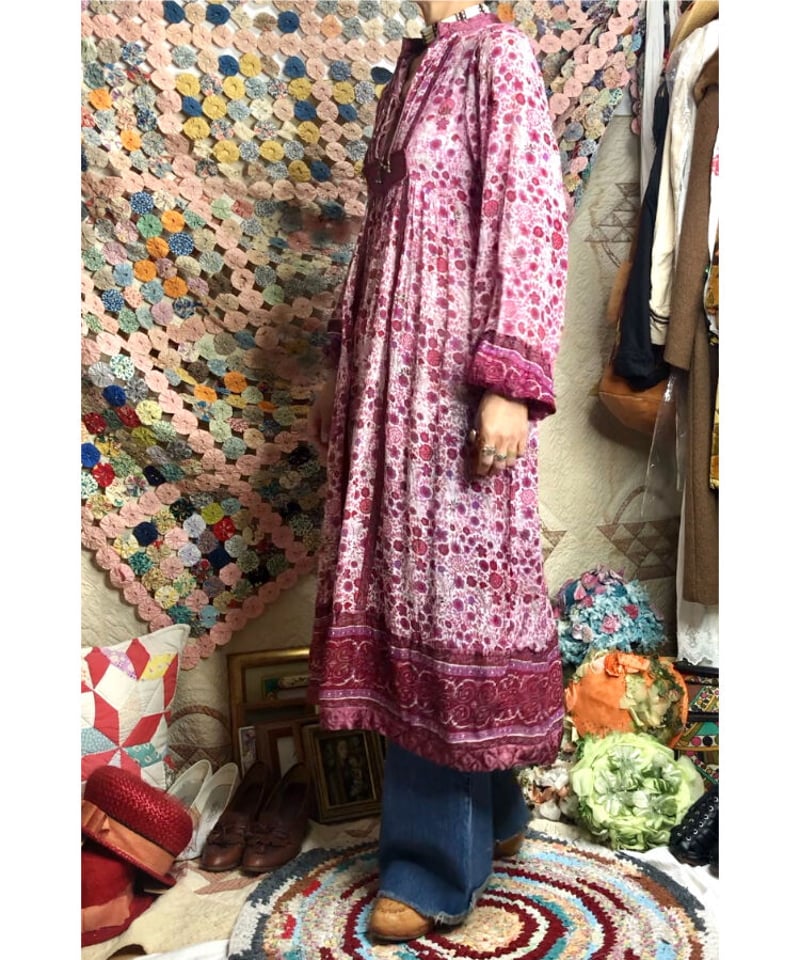 希少/vintage/インド綿/ワンピース/kiaris vintage インド綿ワンピース vintage
