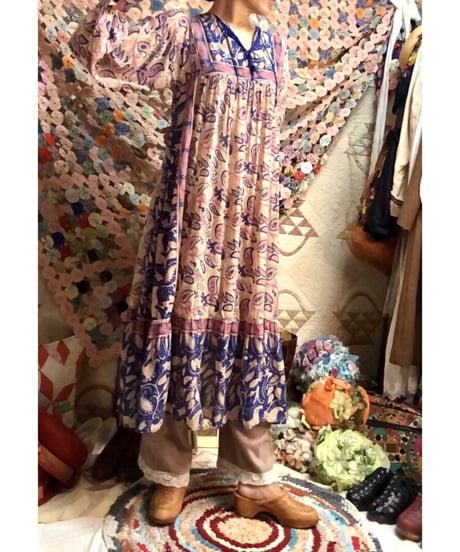 vintage indian cotton dress ③