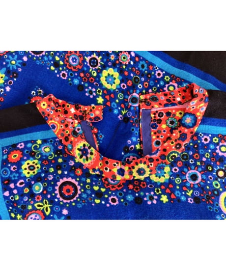 60's flower kaftan dress