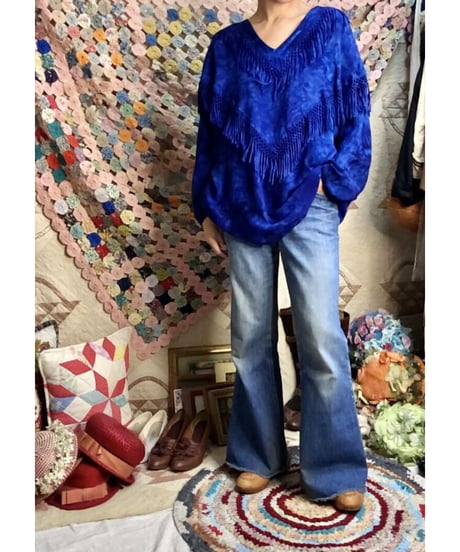 fringe tie-dye rayon tops
