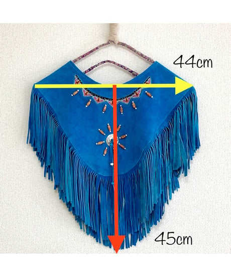 fringe suède collar