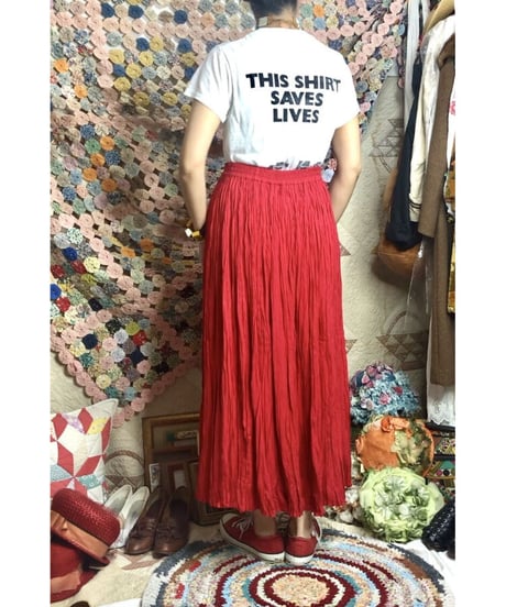 rayon shirring skirt