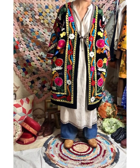 suzani embroidered robe
