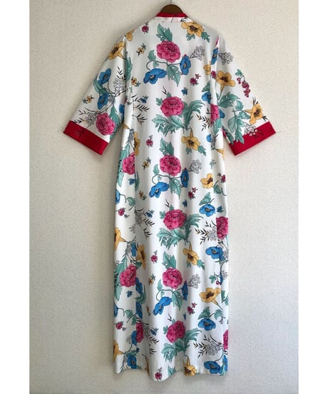 70's flower easy dress